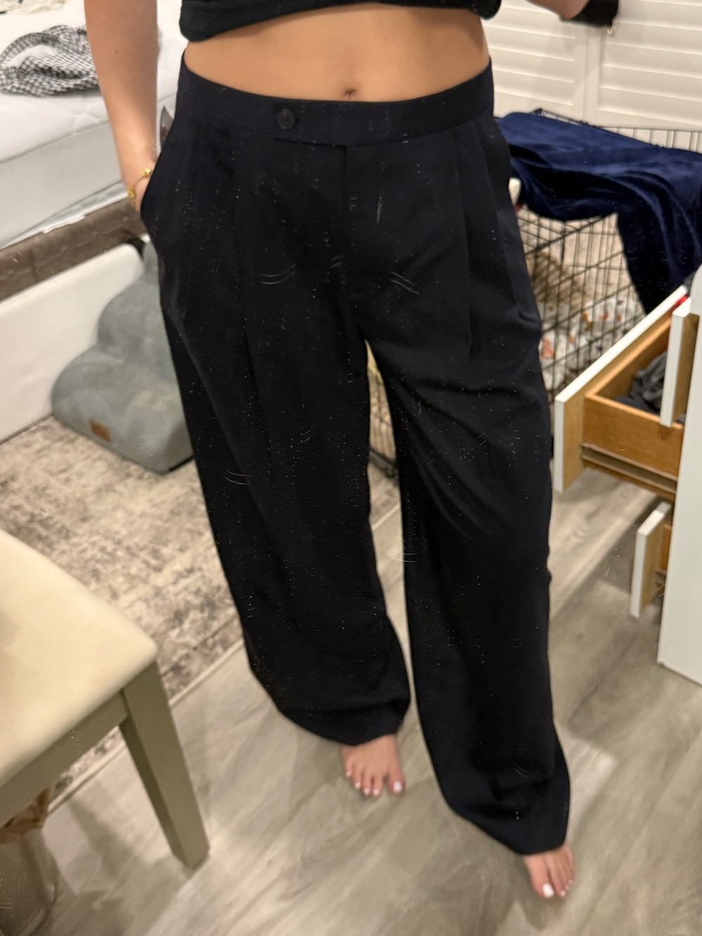 Massimo Dutti navy trousers